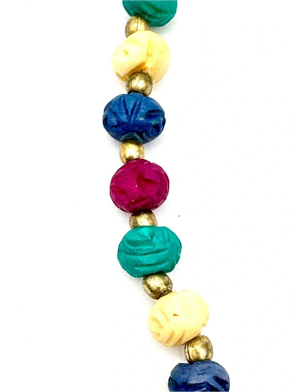 VTG Colorful Beaded Necklace & Matching Dangle Earring Jewelry Set Boho Indie